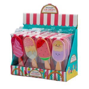 Spazzole Detangler Ice Cream Scioglinodo Espositore da 12pz