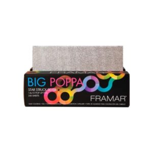Framar Alluminio Fogli Pre-Tagliati 10x14 Big Poppa Silver 250pz.
