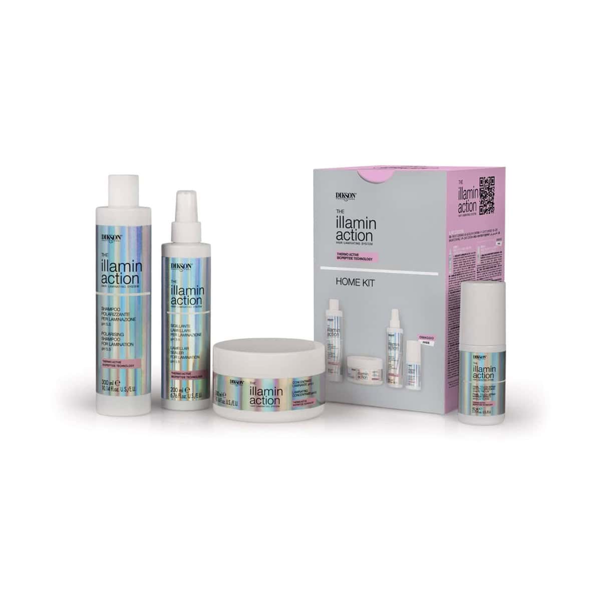 14197 — 000 (8148) Dikson The IllaminAction Home Kit Shampoo+Crema+Sigillante+Final Home Kit