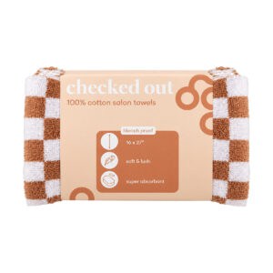 Framar Salon Towels Tan & White Asciugamano Cotone 6pz. misura 40,64 × 68,58 cm