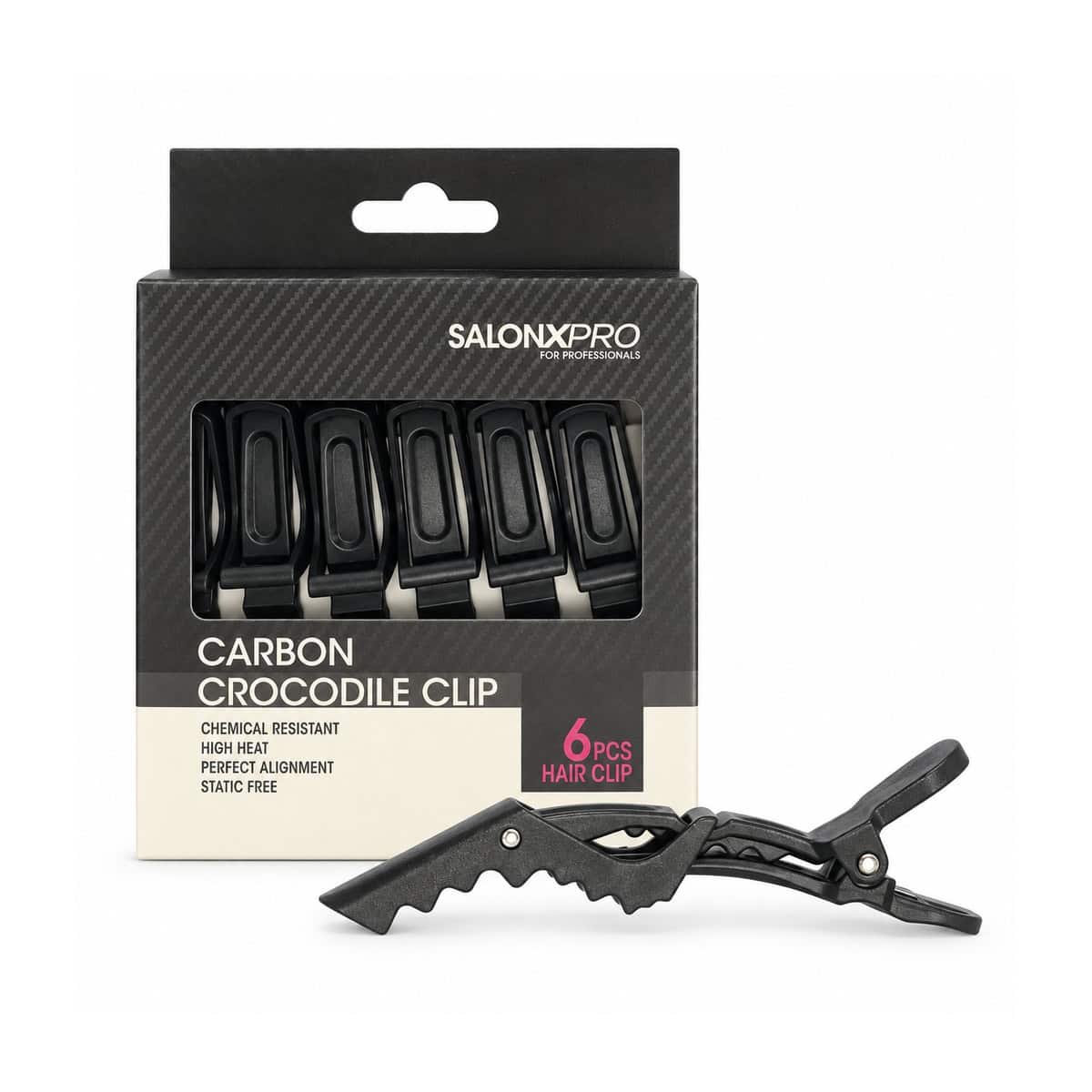 17566 — 000 (9890) Becco Clips Coccodrillo Carbonio 112mm 6pz